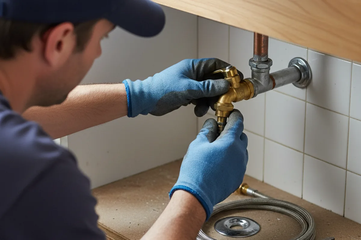 Shutoff valve and fitting work during Emergency Plumbing in Deland